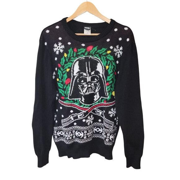 Star Wars Other - Star Wars Darth Vader Light-Up Ugly Christmas Sweater Men’s Medium Black Holiday